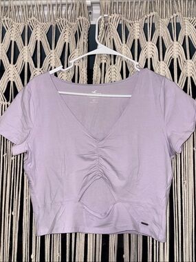 Hollister Ruched V-Neck Crop Top